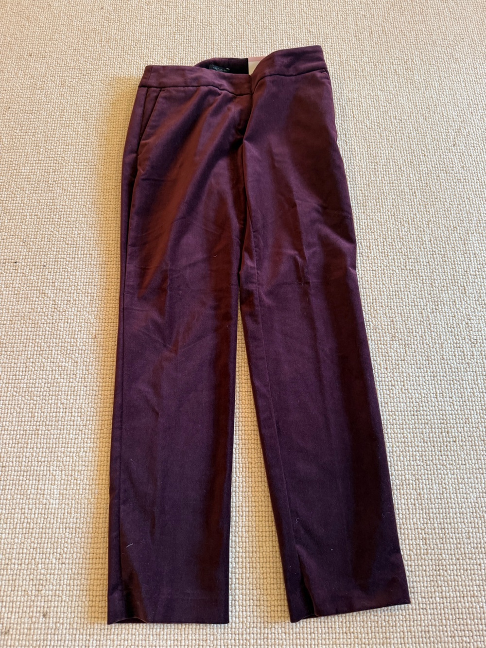Ann Taylor Plum Velvet Boot Cut Dress Pants